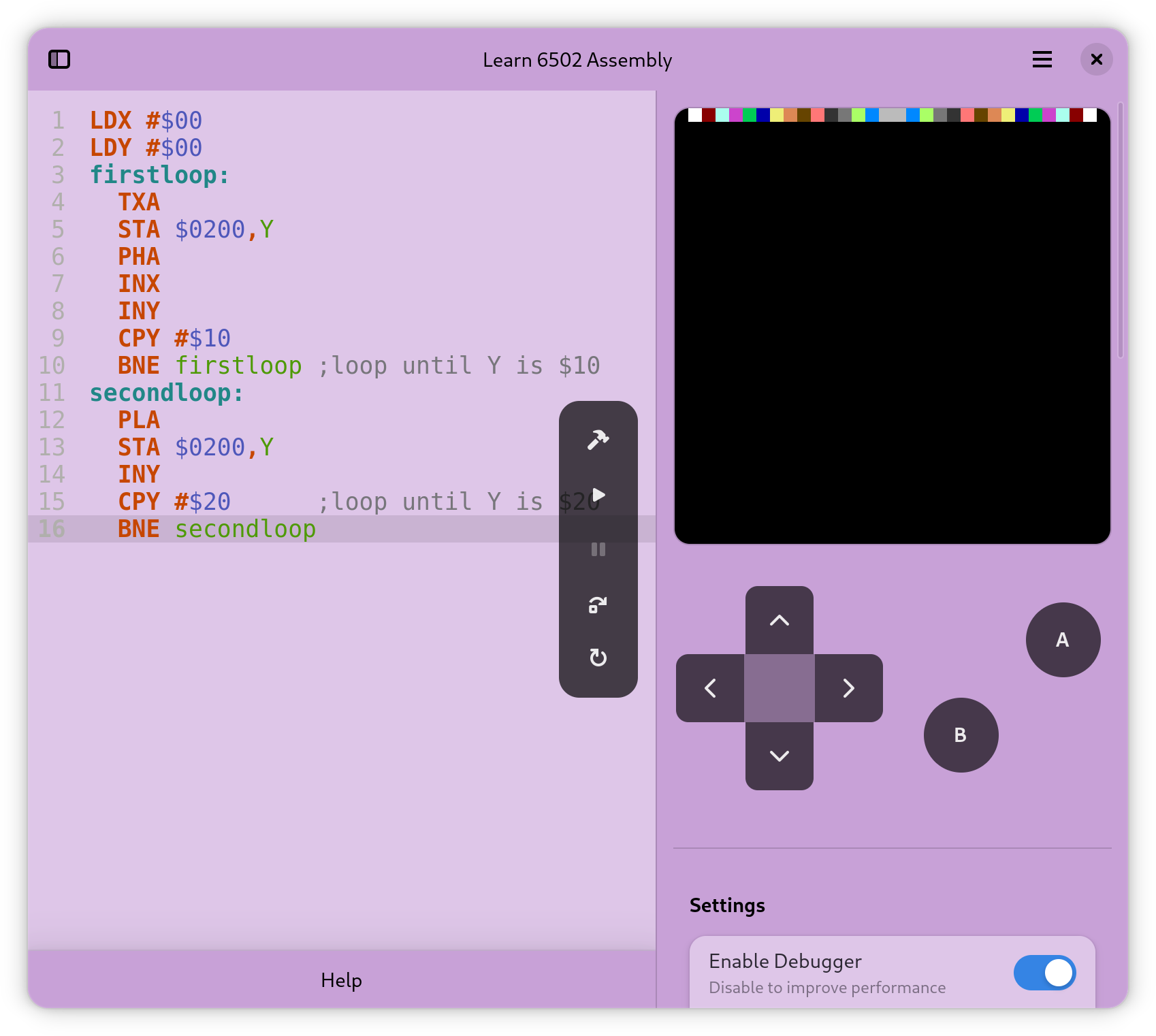 Code editor and virtual game console